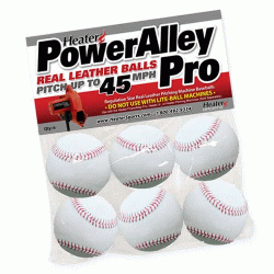 Heater PAPMBL44 Poweralley White Leather Balls&#44; 6 Pack