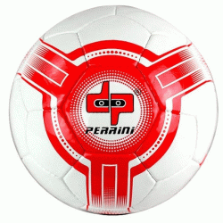 8304 Perrini Futsal - Official Size 4 Soccer Ball White & Red